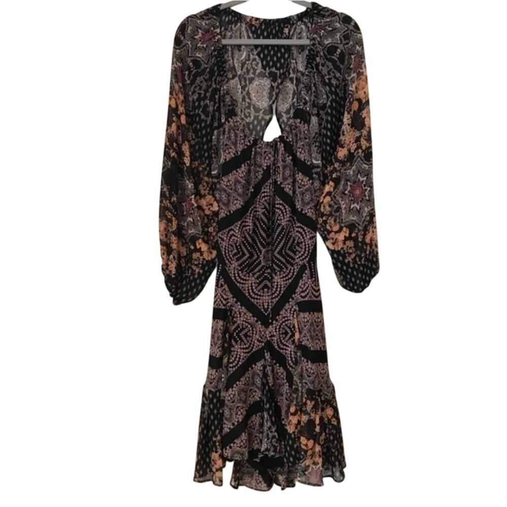 Free People Mini Long Sleeve Open Back Dress - Picture 8 of 10
